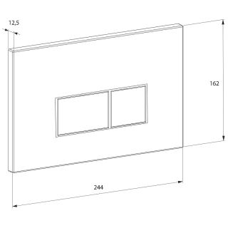 Клавиша смыва DQ Rhein DB1499001 Хром