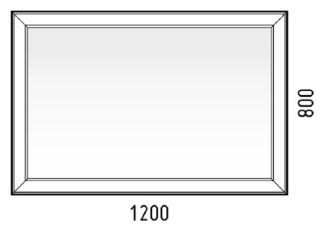 Зеркало с подсветкой Corozo Барго 120см белый SD-00000860