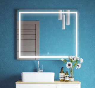 Зеркало с подсветкой Corozo Барго 80см белый SD-00001117