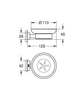 Мыльница Grohe Essentials Cube 40754001 хром