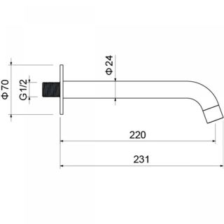 Излив для ванны Aquatek AQ1341CR хром