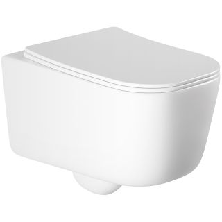 Комплект унитаза с инсталляцией Aquatek Set Aquatek Лугано 4в1 с сиденьем Микролифт и клавишей смыва Хром глянцевый