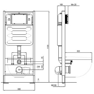 Комплект унитаза с инсталляцией Aquatek SET AQUATEK ВЕГА-1905-016 с сиденьем Микролифт и  клавишей смыва хром