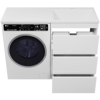 Напольная тумба под раковину Brevita Grafit 120 R УТ000015421 Белая матовая