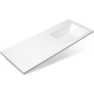 Напольная тумба под раковину Brevita Grafit 120 R УТ000015421 Белая матовая