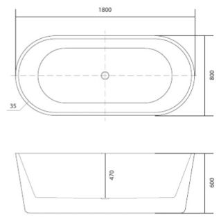 Акриловая ванна Aquatek Ово 180x80см белый AQ-99880