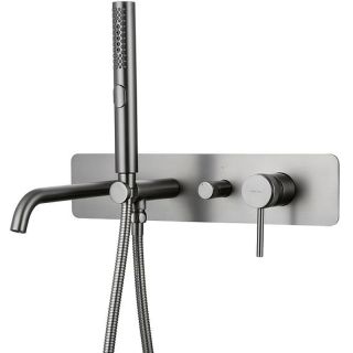 Смеситель для ванны встраиваемый Allen Brau Priority 5.31A05-MG графит брашированный