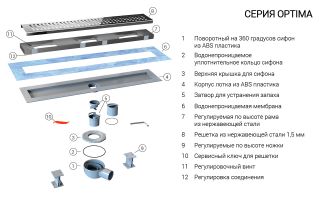 Душевой лоток Vincea Optima SAY.601.60.B.M.S.DUZ 60 см