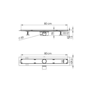 Душевой лоток Vincea Almira Jasmin SAY.605.80.P.BUKLE 80 см