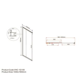 Душевой уголок Vincea Garda VSS-1G1012CLB 120x100 см