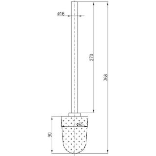 Ершик для унитаза Rav Slezak ND A0500-1SM Бронза