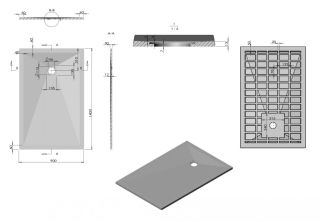 Душевой поддон Vincea VST-4SR9014G 140 x 90 см
