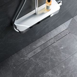 Душевой лоток AM.PM PrimeFlow 90 W02SC-U11-090-04SB с решеткой Хром матовый / под плитку Tile