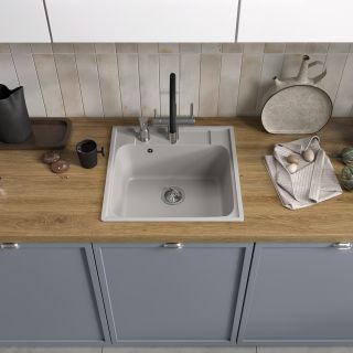Мойка кухонная Reflexion Etude 53-GR RF0353GR серый