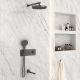 Душевой комплект Vincea VSFW-432TI2GM встраиваемый, трехрежимный, термостатический, вороненая сталь