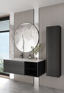 Тумба под раковину Armadi Art Quatro 790-M6-120-OA-A 120 см чёрный/антрацит