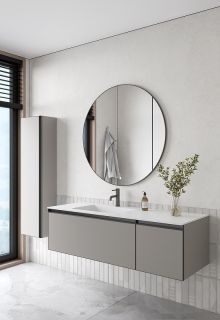 Пенал подвесной Armadi Art Quatro 791-L-A 35 см серый/антрацит