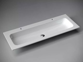 Мебельная раковина Ceramica Nova Element CN7016 на два смесителя 121см белый