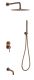 Душевой комплект Boheme Uno 464-2-BRB брашированная бронза