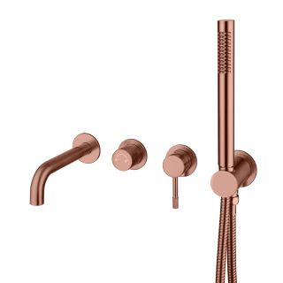 Встраиваемый смеситель для ванны Boheme Uno 464-3-CB брашированная медь