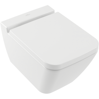 Унитаз подвесной Villeroy Boch  с открытым смывным краем, настенный с DirectFlush, 4664R0R1 Альпийский белый 