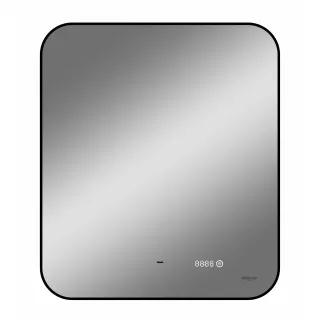 Зеркало Reflexion Black View RF4002BV с фоновой подсветкой бесконтактным сенсором черной окантовкой 60х70