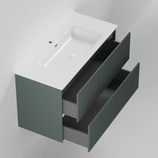 Тумба под раковину La Fenice Terra FNC-01-TER-G-100-2 Серо-зеленая 100 см