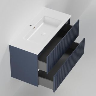 Тумба под раковину La Fenice Terra FNC-01-TER-BG-100-2 Синяя матовая 100 см