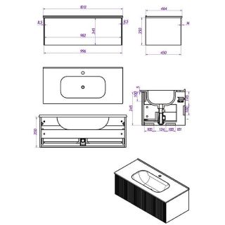 Тумба под раковину La Fenice Terra FNC-01-TER-C-100 бежевая матовая 100 см