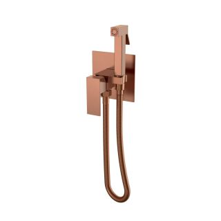 Гигиенический душ со смесителем Boheme Qubic 477-CB брашированная медь