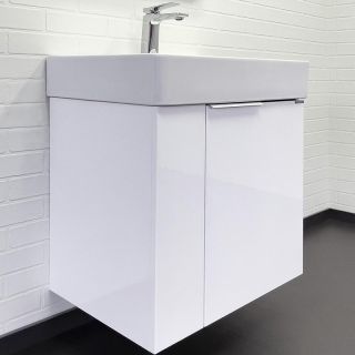 Тумба с раковиной Comforty Асти 60 00-00019248 Белый глянец