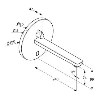 Электронный смеситель для раковины Kludi Zenta 3840105WR хром