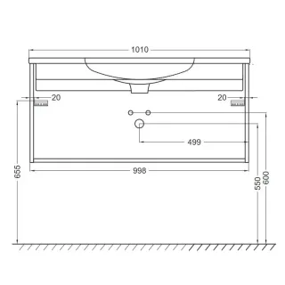 Тумба под раковину Jacob Delafon Madeleine EB1318-J5 100 см блестящий белый