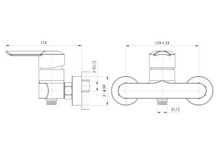 Смеситель для душа Wonzon & Woghand Baroque WW-194101-CR хром