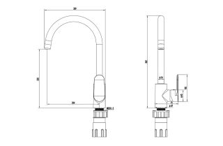 Смеситель для кухни Aquatek Ника AQ1882CR хром