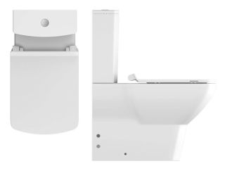 Напольный унитаз Isvea Soluzione 10SZ04002SV/10BPS1002SV/40S40200I c бачком и сиденьем с крышкой с микролифтом белый