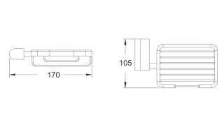 Мыльница Rose RG1704H чёрный