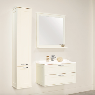 Зеркало Акватон Леон 65см дуб белый 1A186402LBPS0