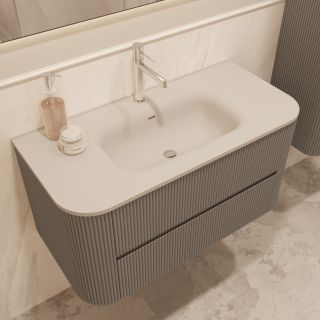 База под раковину Vincea Alto 1000 подвесная, 2 выкатных ящика soft close, светло-серый матовыйсветло-серый