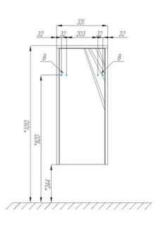 Шкаф Акватон Сакура с бельевой корзиной ольха наварра/белый 1A220703SKW80