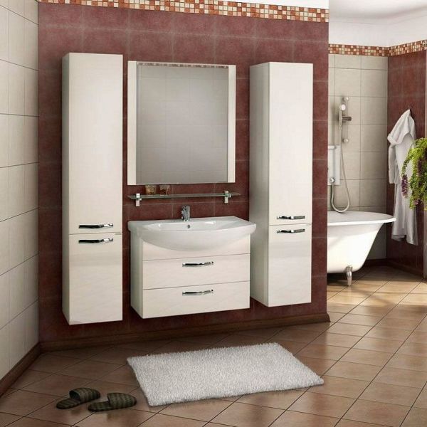 Тумба под раковину Акватон Ария 80см белый 1A140801AA010