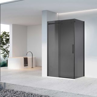 Душевой уголок Vincea Como-N VSR-4CN8016CGB, 1600*800, черный, стекло тонированное