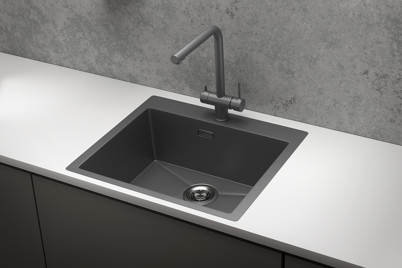 Мойка кухонная Granula 5951, ГРАФИТ МАТОВЫЙ