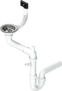 Одинарный сифон Alveus 1130551 с переливом 1XSP 114-PP MTP