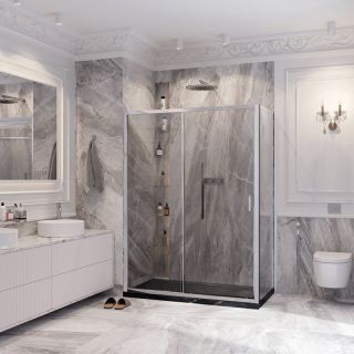 Душевой уголок Ambassador Forsa 17021117AX-80AX 110x80см хром/прозрачное