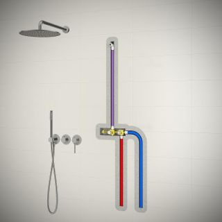 Душевой комплект Timo Saona SX-2349/19SM розовое золото