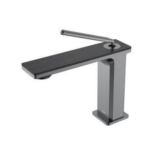 Смеситель для раковины Black&White Gravity 7105GM оружейная сталь