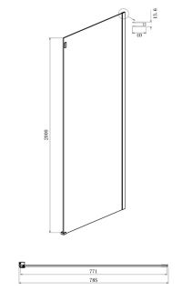 Душевой уголок Ambassador Benefit 19021103HX-80HX 140x80см хром/прозрачное