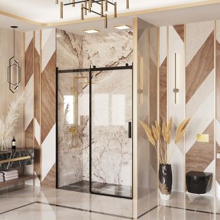 Душевая дверь Ambassador Benefit 19021202HB 130см чёрный/прозрачное