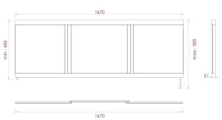 Экран под ванну Onika Одио Нова 517018 170см белый
